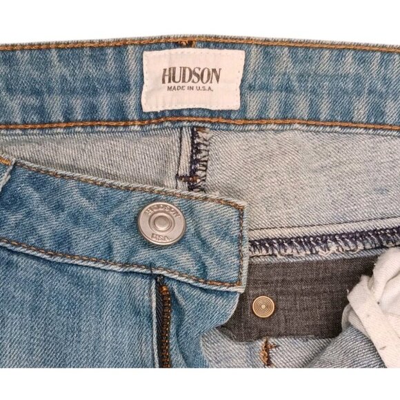 Hudson Bacara Straight Leg Cropped Rolled Cuff Denim Jeans Size 25 Cropped - Picture 7 of 12